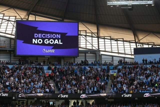 premier-league-manchester-city-v-tottenham-hotspur-VAR premier league manchester city v tottenham hotspur VAR