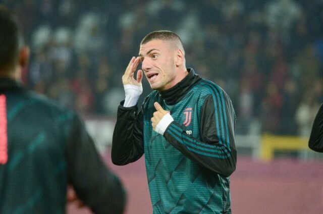 Merih Demiral of Juventus FC in action during the Serie A Merih Demiral of Juventus FC in action during the Serie A