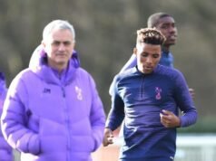 Jose Mourinho admits Gedson Fernandes’ time at Spurs could be over Gedsonfernandes Tottenham Training