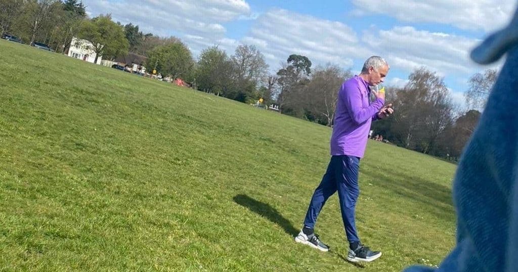 Jose-Mourinho-outdoor-training-session-Hadley-Common-Barnet